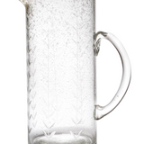 Tuscan Handmade Etched Glass Pitcher