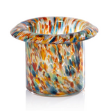 Celia Opal Confetti Glass Multipurpose Candle Holder / Vase / Planter - Multicolor