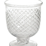 Antique Diamond Cut Etched Hurricane