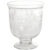 Antique Leaf Etched Hurricane