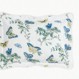 Baudin Butterfly Quilted Boudoir Sham Blue