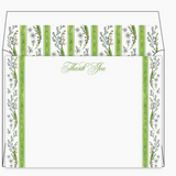 Thank You Lily of the Valley Stripe Border Med. Social Set