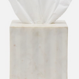 Proviso, White, tissue Box, Fluted Mable