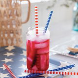 Red Stripe/Blue Star Reusable Straws