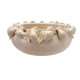 Stoneware Bowl w 3D Lemons, Cream