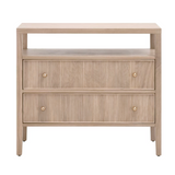 Highland Open Shelf 2 Drawer Night Stand