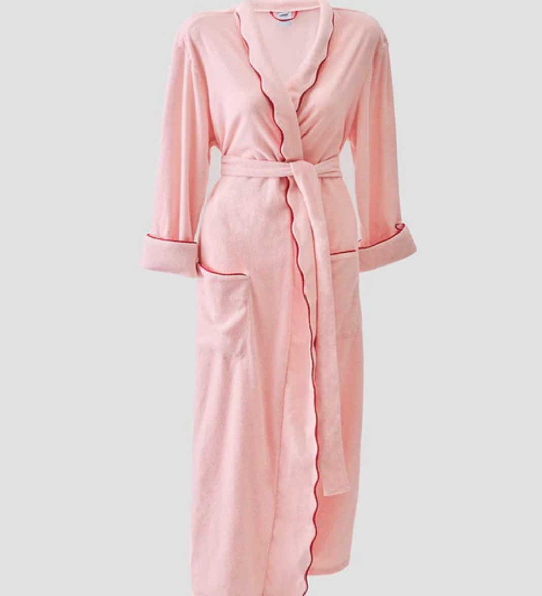 Women's Long Scallop Light Weight Robe