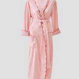 Women's Long Scallop Light Weight Robe