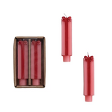 Package Shaped Taper Candles Pink & Red