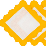 Sunflower Scallop Cocktail Napkin