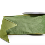 Sage Green Velvet Wired Ribbon