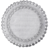 Isadora Round Placemat Silver