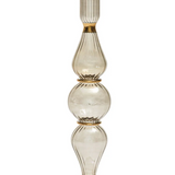 Ripple Candle Stick Holder Smoke