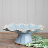 Etta B Freeform Cake Stand Blue Willow