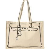 Tote de Luxe Cotton Canvas Tote with Sketch Bag