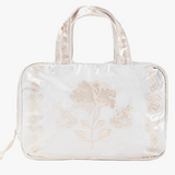 Peony Double Handle Cosmetic Bag - Ivory