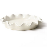 White Ruffle Pie Dish 8 in