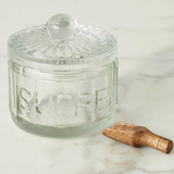 Clear Glass Sugar Cellar with Scoop