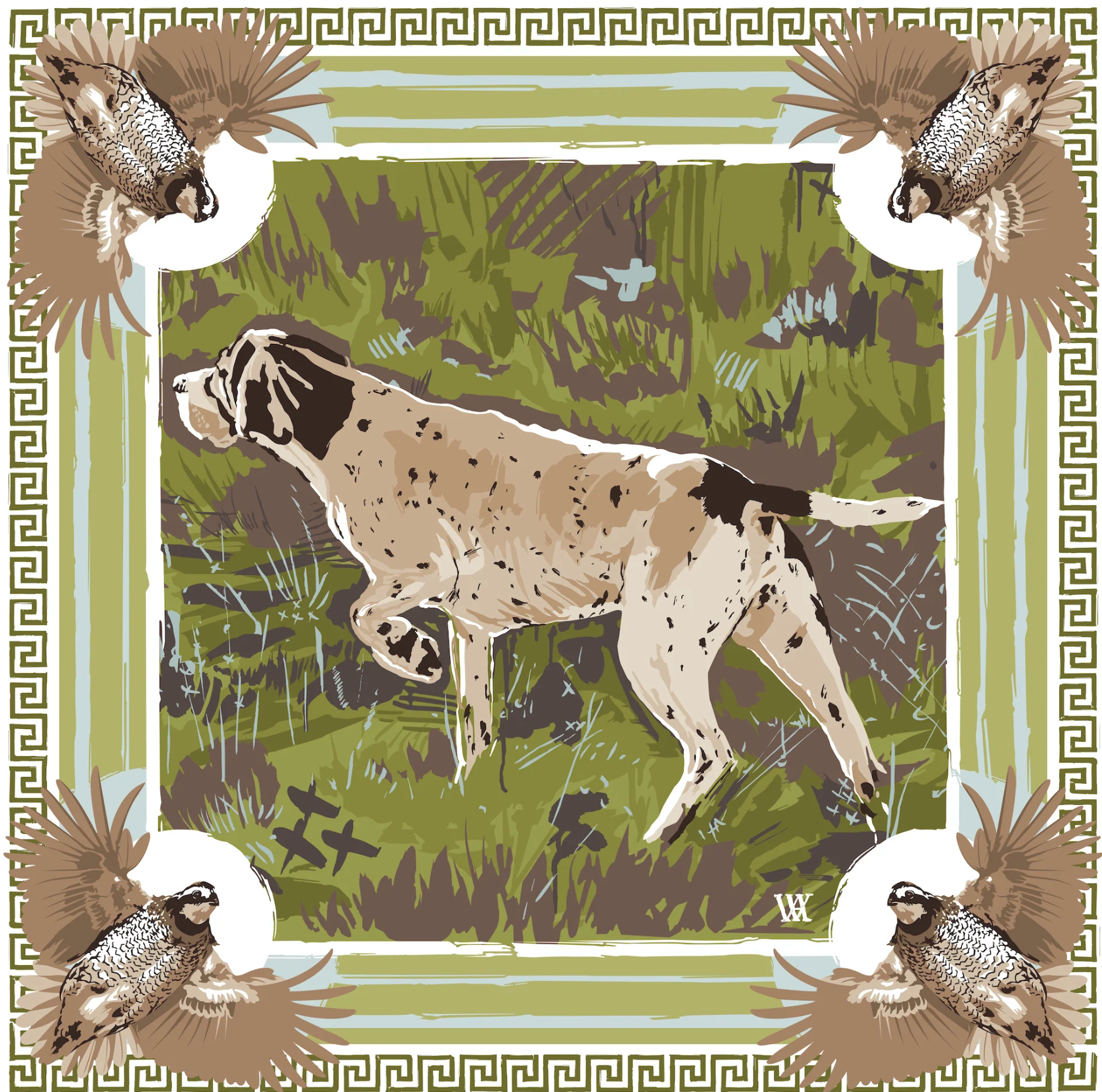 Silk Scarf Pointing Strong