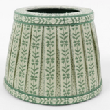 Floral Stripe Green Lampshade Cover
