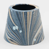 Hand Marbled Lampshade Cover - Fire Whirl Blue