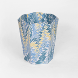 Marbel Scallop Collapsable Basket - Green Yellow Feather