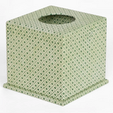 Tissue Box Dot and Grid Green