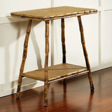 Antique Tortoise Rattan Table