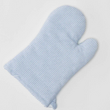 Weezie Oven Mitt Blue And White Stripe