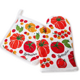 Garden Harvest Pot Holder And Oven Mitt