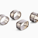 Pewter Classic Napkin Rings Set Of 4