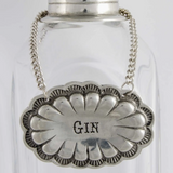 Pewter Western Decanter Tag