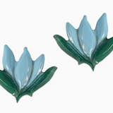 Sky Blue Blossom Studs
