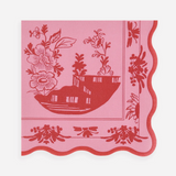 Pink Vintage Botanical Small Napkin
