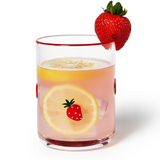 Strawberry Double Old Fashion Glass