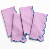 Pomegranate Scalloped Buti Napkins