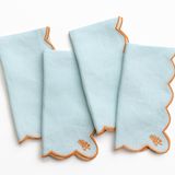 Pomegranate Scalloped Buti Napkins