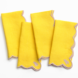 Pomegranate Scalloped Buti Napkins