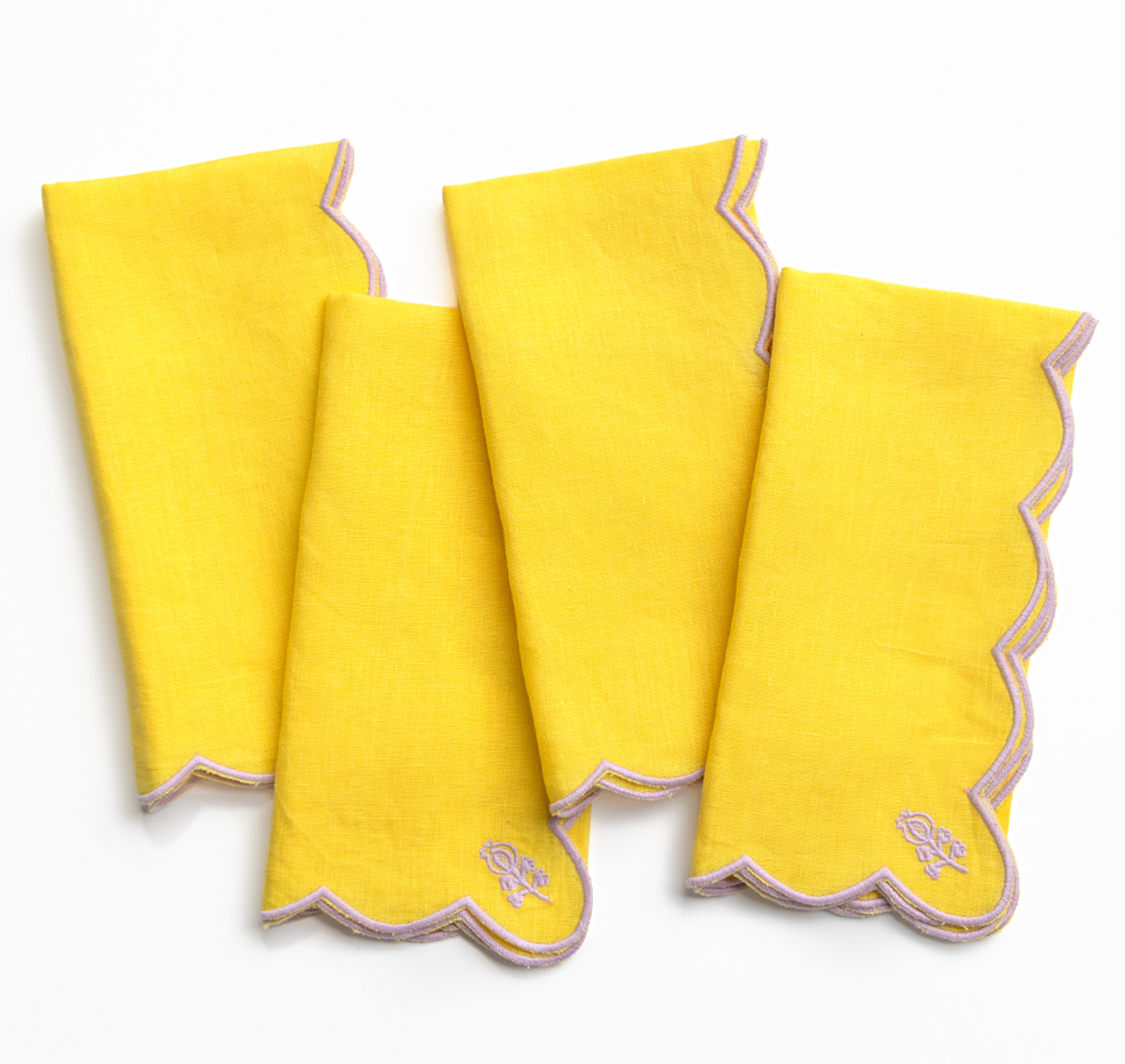 Pomegranate Scalloped Buti Napkins