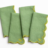 Pomegranate Scalloped Buti Napkins