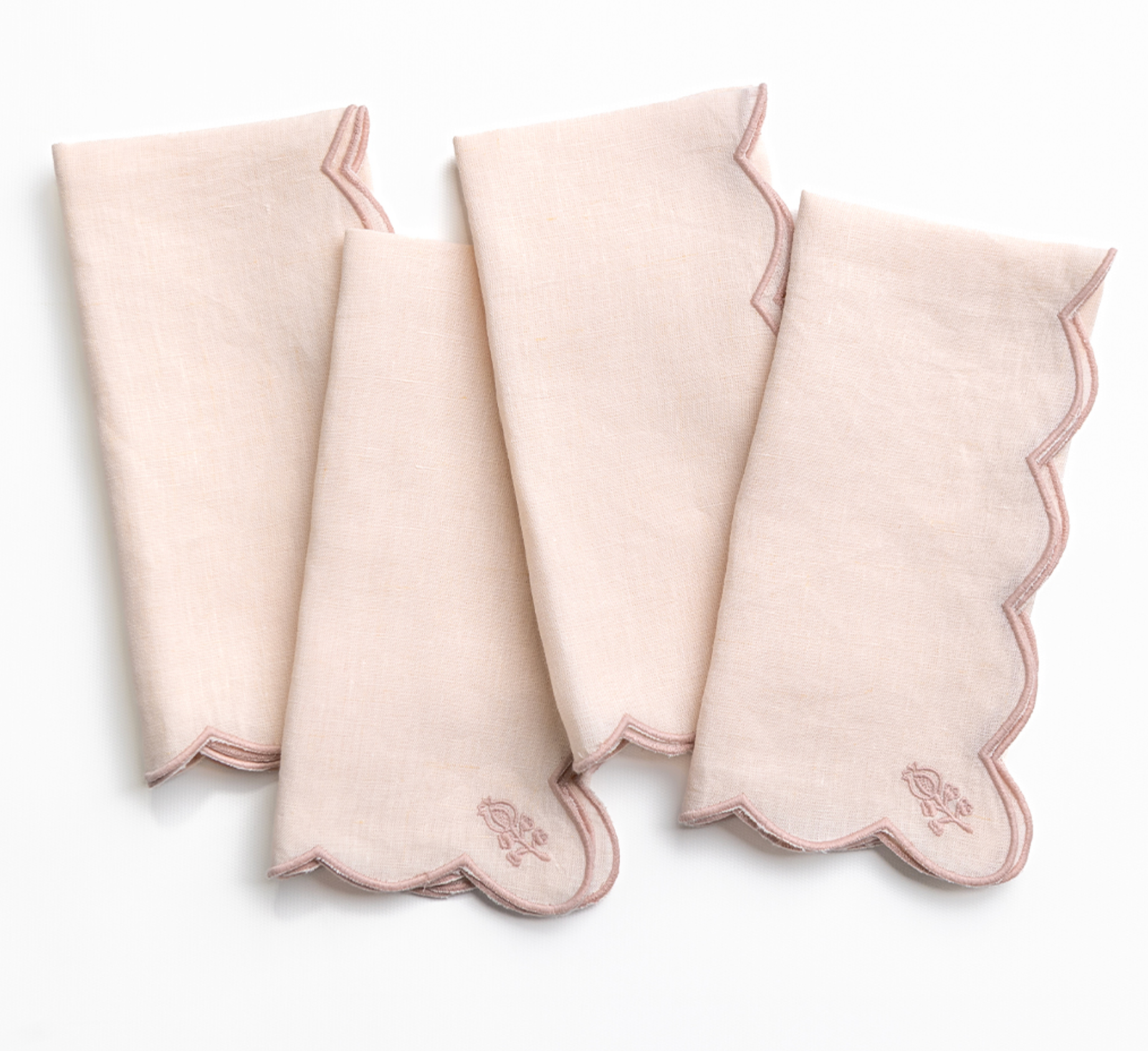 Pomegranate Scalloped Buti Napkins