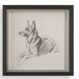 Framed Dog Prints 14"x14"