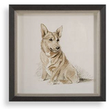 Framed Dog Prints 14"x14"