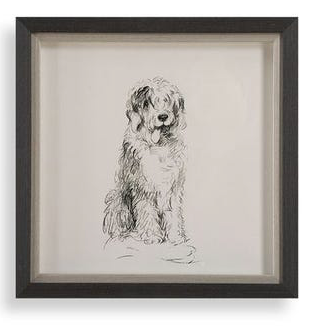 Framed Dog Prints 14"x14"