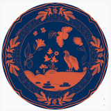 Navy and Orange Falcon Mini Hors d'oeuvre Plates