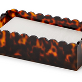 Tortoise Scallop Acrylic Guest Napkin Holder