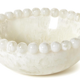 Modern Pop White Beaded Rim Bowl