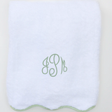 Weezie Scallop Towels With Monogram
