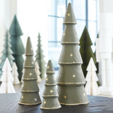 Paper Mache Tree Fog Green