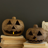 Paper Mache Jack-O-Lanterns